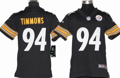 Kids Nike NFL Game Jersey Pittsburgh Steelers #94 Lawrence Timmons Black
