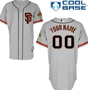 Kids San Francisco Giants Customized Gray SF Jersey