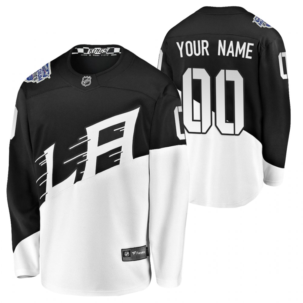 Kings #00 Custom 2020 Stadium Series Black Jersey - Men's