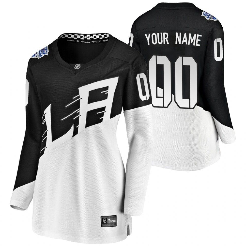 Kings #00 Custom 2020 Stadium Series Black Jersey - Women's