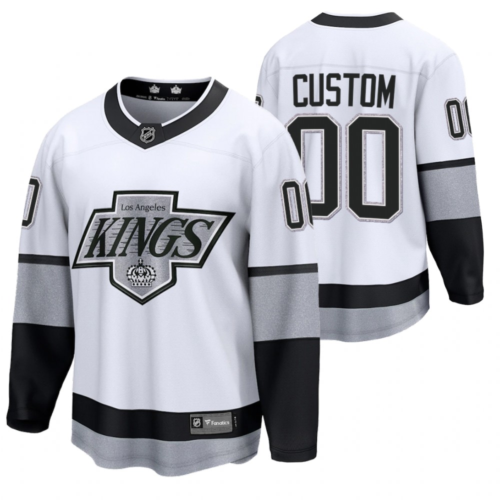 Kings #00 Custom White Alternate Jersey
