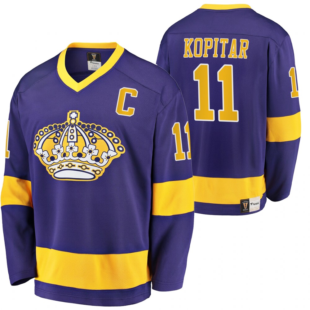 Kings #11 Anze Kopitar Purple Heritage Premier Breakaway Jersey