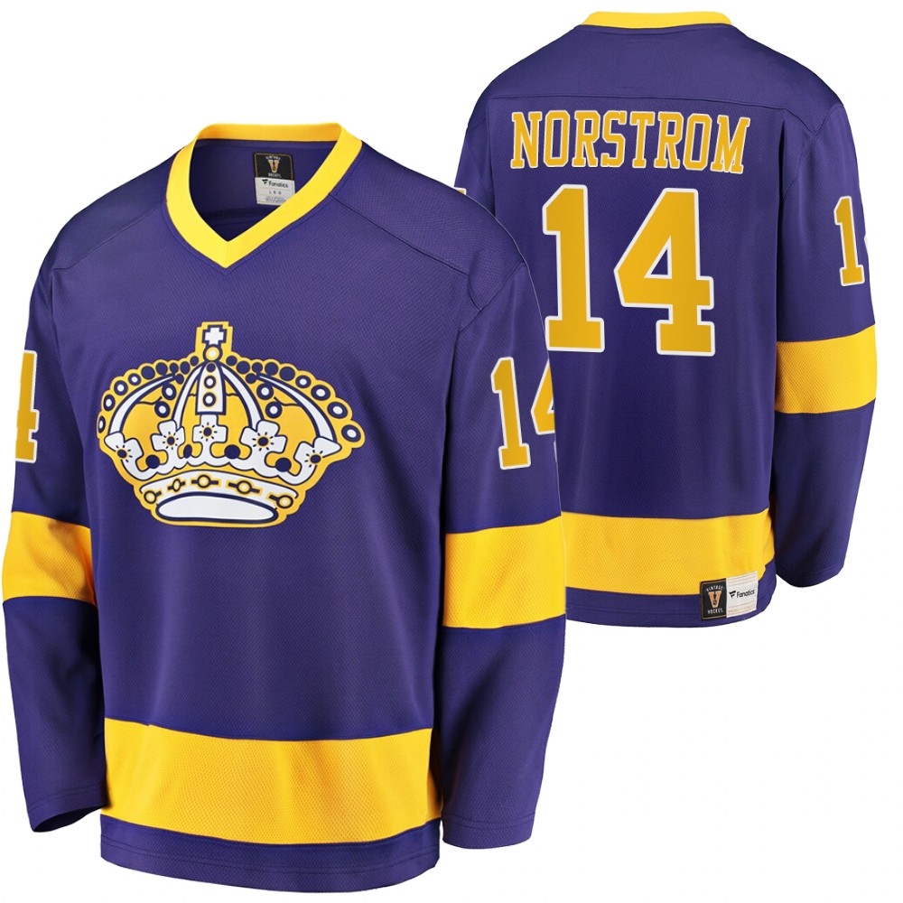 Kings #14 Mattias Norstrom Purple Heritage Premier Breakaway Jersey