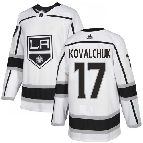Kings #17 Ilya Kovalchuk White Road Authentic Stitched Hockey Jersey