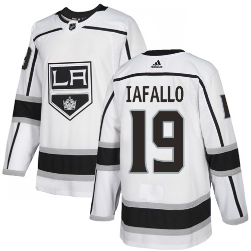 Kings #19 Alex Iafallo White Road Authentic Stitched Hockey Jersey