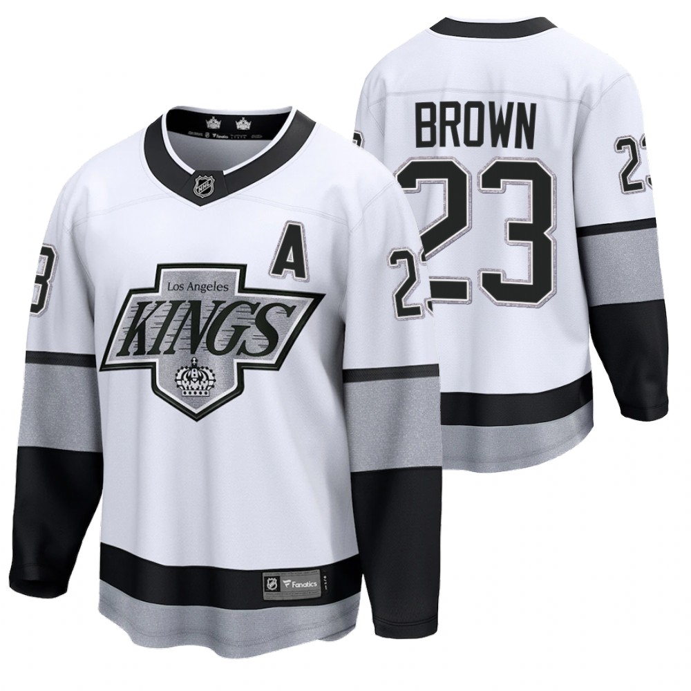Kings #23 Dustin Brown White Alternate Jersey