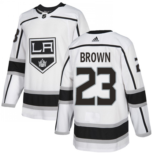 Kings #23 Dustin Brown White Road Authentic Stitched Hockey Jersey