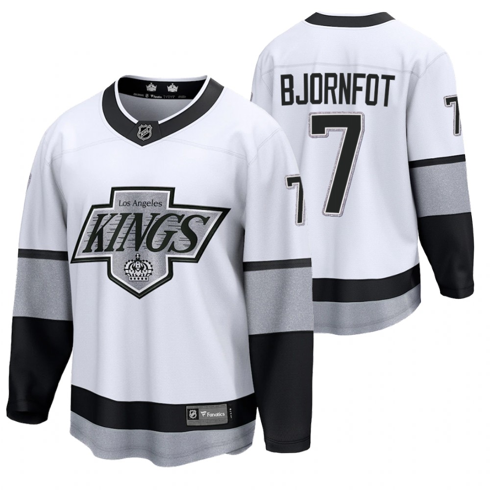 Kings #7 Tobias Bjornfot White Alternate Jersey