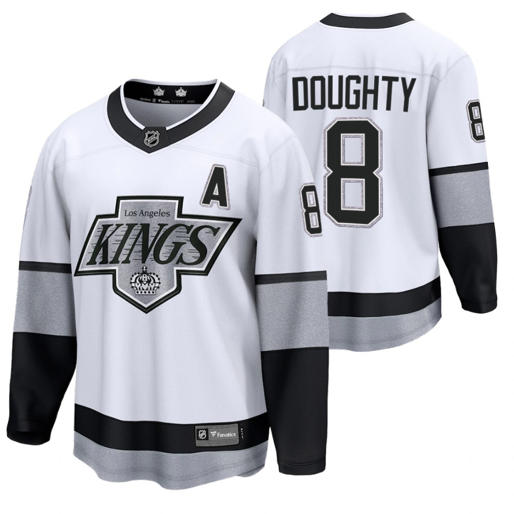 Kings #8 Drew Doughty White Alternate Jersey