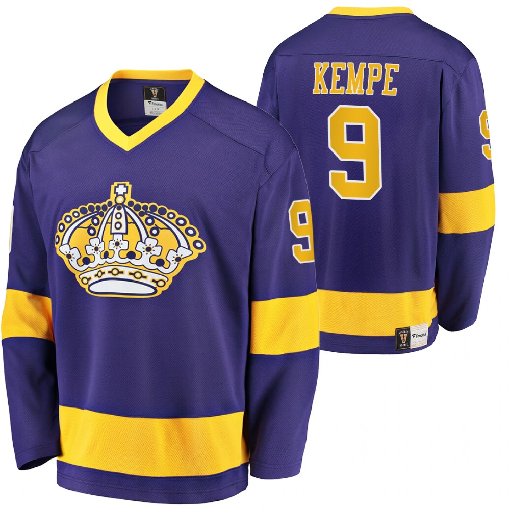 Kings #9 Adrian Kempe Purple Heritage Premier Breakaway Jersey