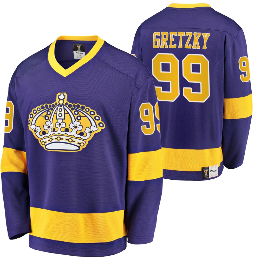 Kings #99 Wayne Gretzky Purple Heritage Premier Retired Jersey