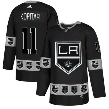 Kings 11 Anze Kopitar Black Team Logos Fashion Adidas Jersey