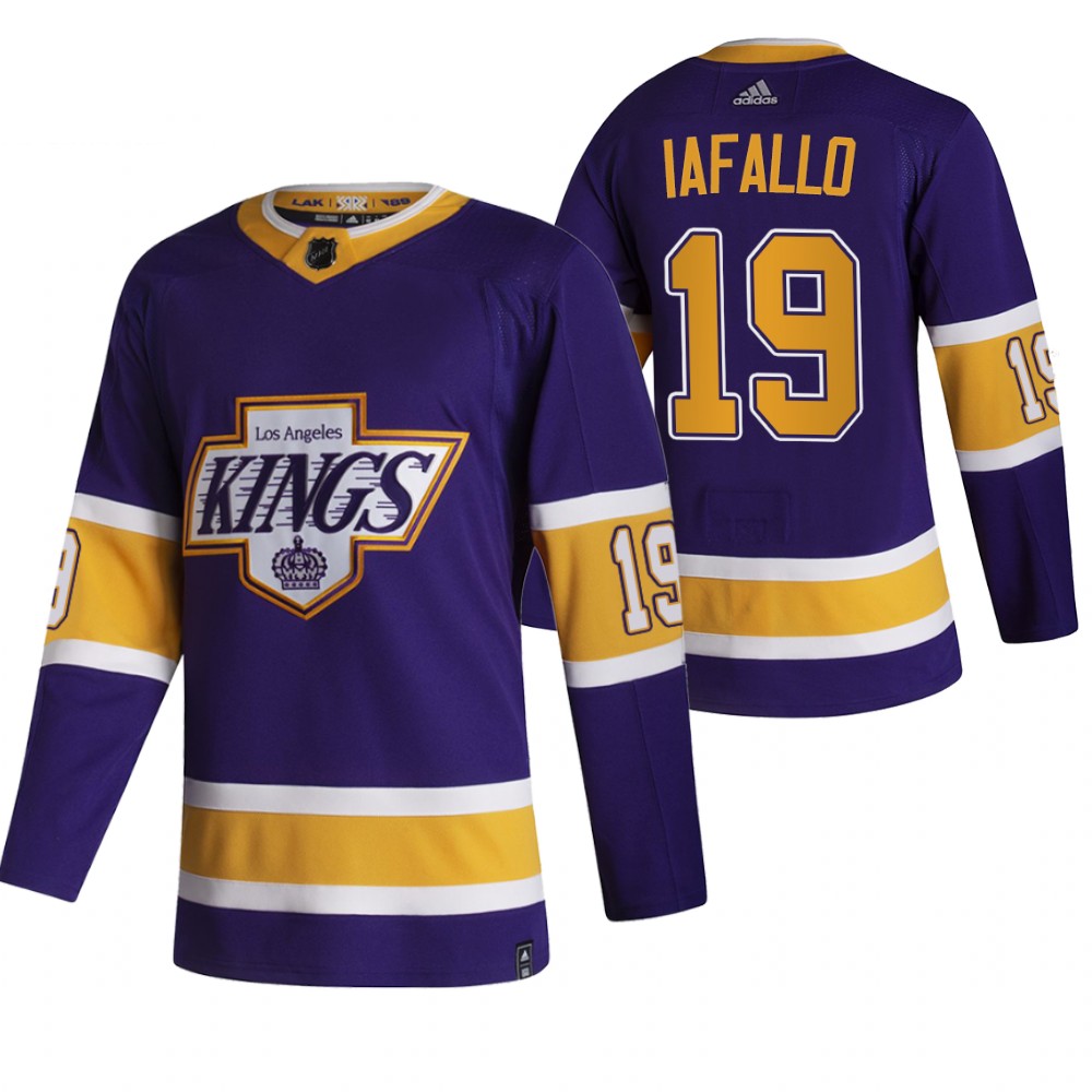 Kings 2021 Reverse Retro #19 Alex Iafallo Purple Jersey Authentic