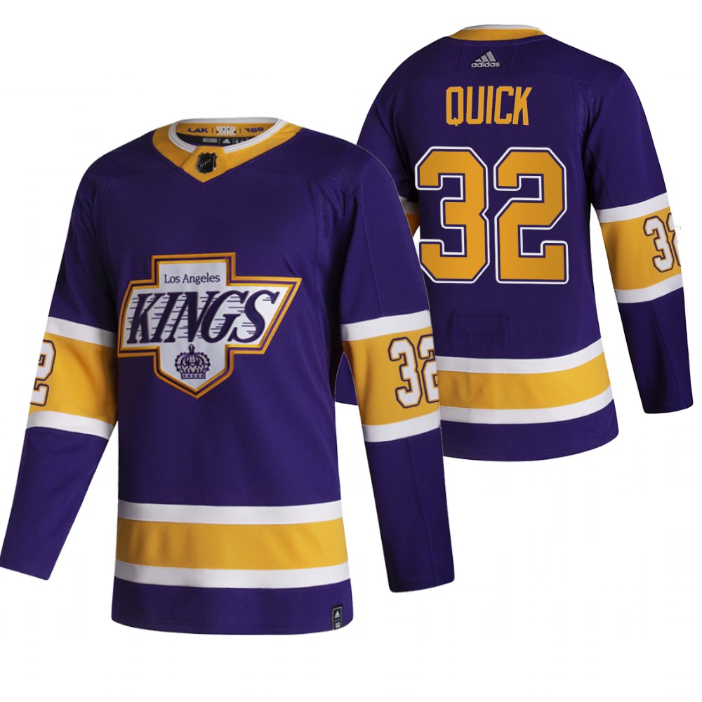 Kings 2021 Reverse Retro #32 Jonathan Quick Purple Jersey Authentic