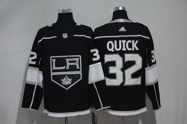 Kings 32 Jonathan Quick Black Adidas Jersey