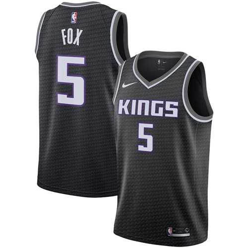 Kings 5 De'Aaron Fox Black Nike Swingman Jersey