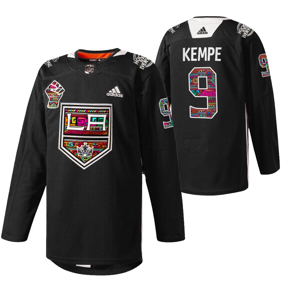 Kings Adrian Kempe 2022 Black History Month Black Warmup Jersey
