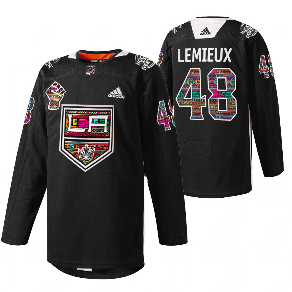 Kings Brendan Lemieux 2022 Black History Month Black Warmup Jersey