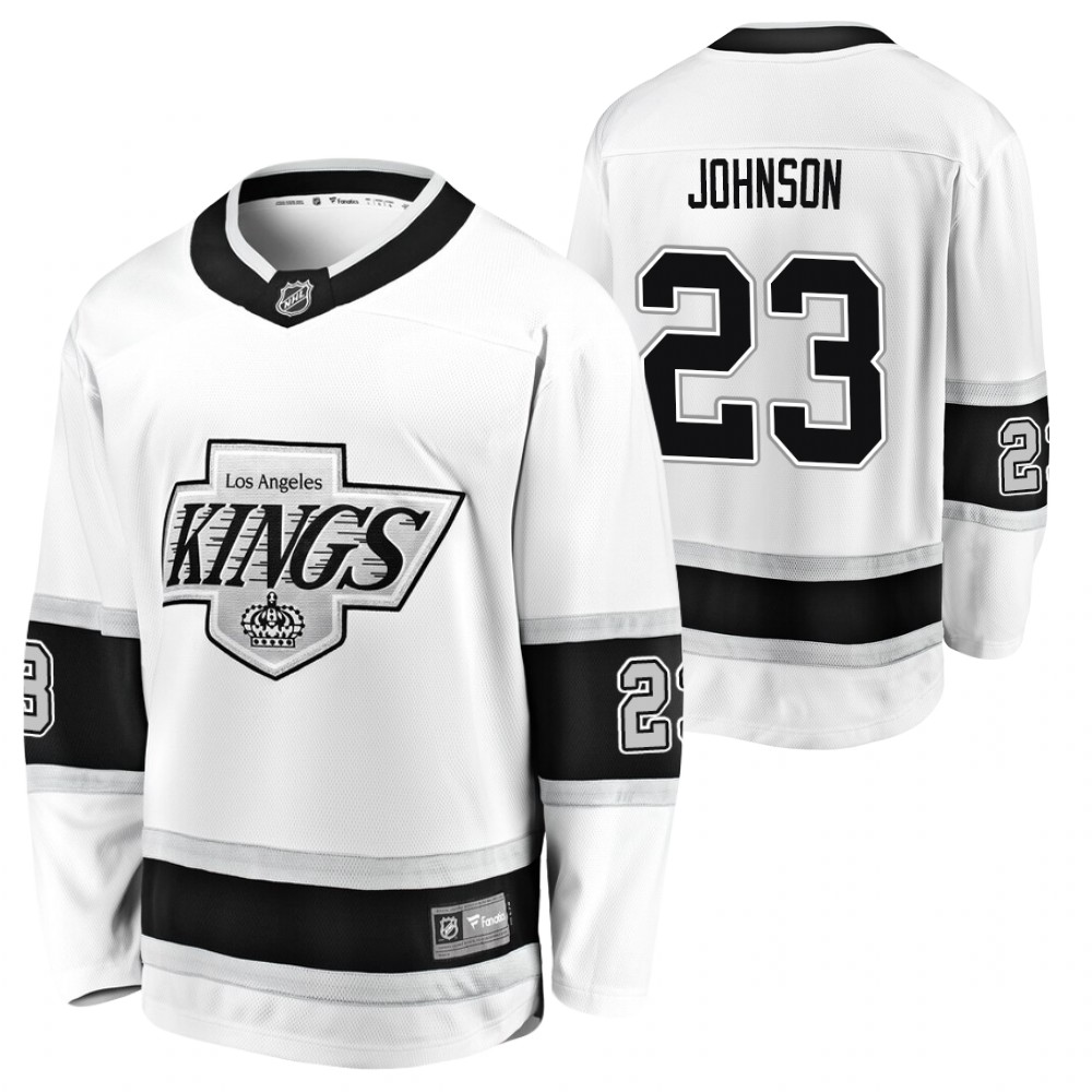Kings Craig Johnson Jersey Heritage White Premier Breakaway Player Men's
