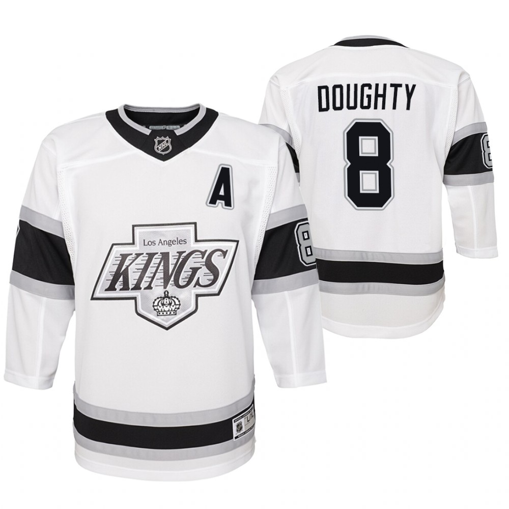 Kings Drew Doughty White Heritage Premier Youth Jersey