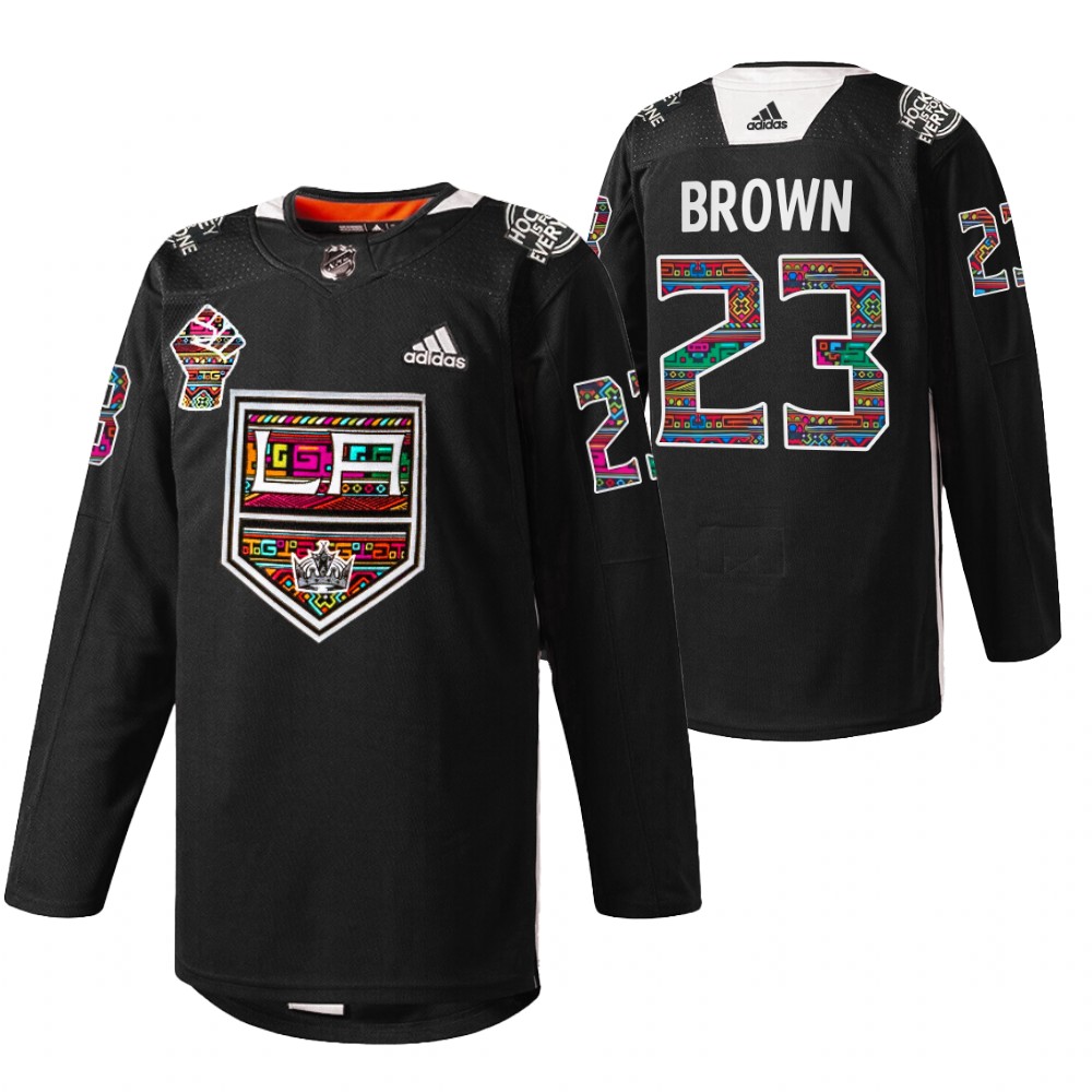 Kings Dustin Brown 2022 Black History Month Black Warmup Jersey