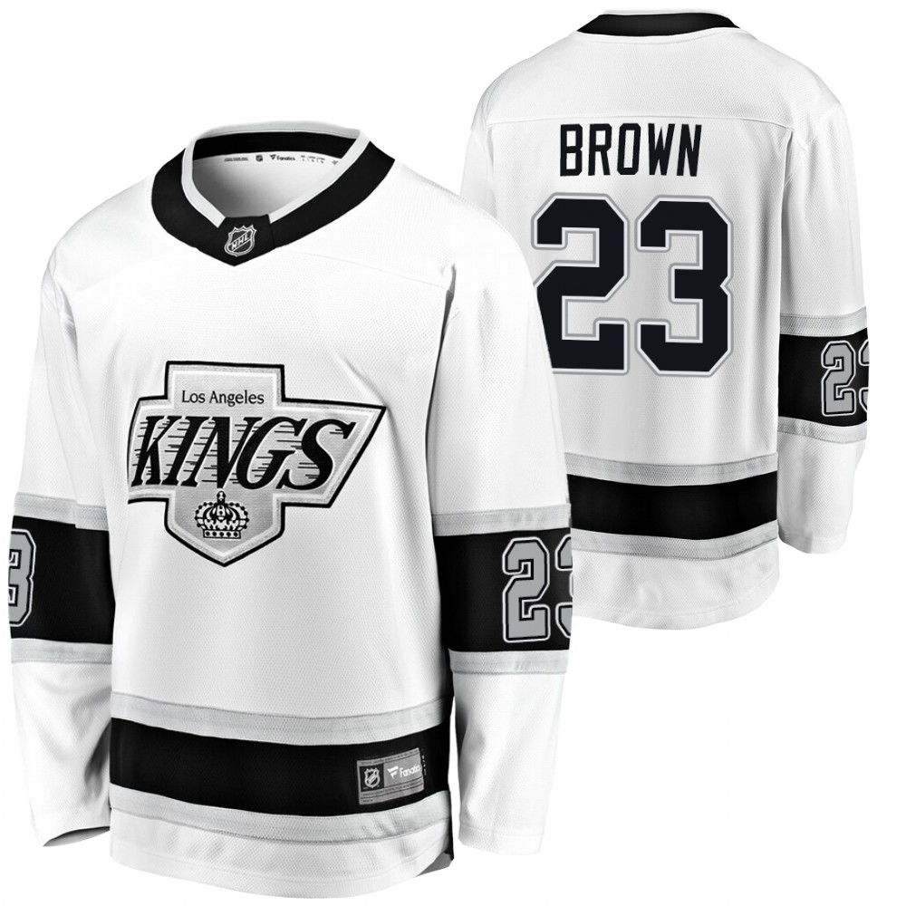 Kings Dustin Brown White Heritage Premier Men's Jersey
