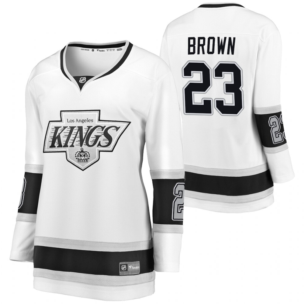 Kings Dustin Brown White Heritage Premier Women's Jersey