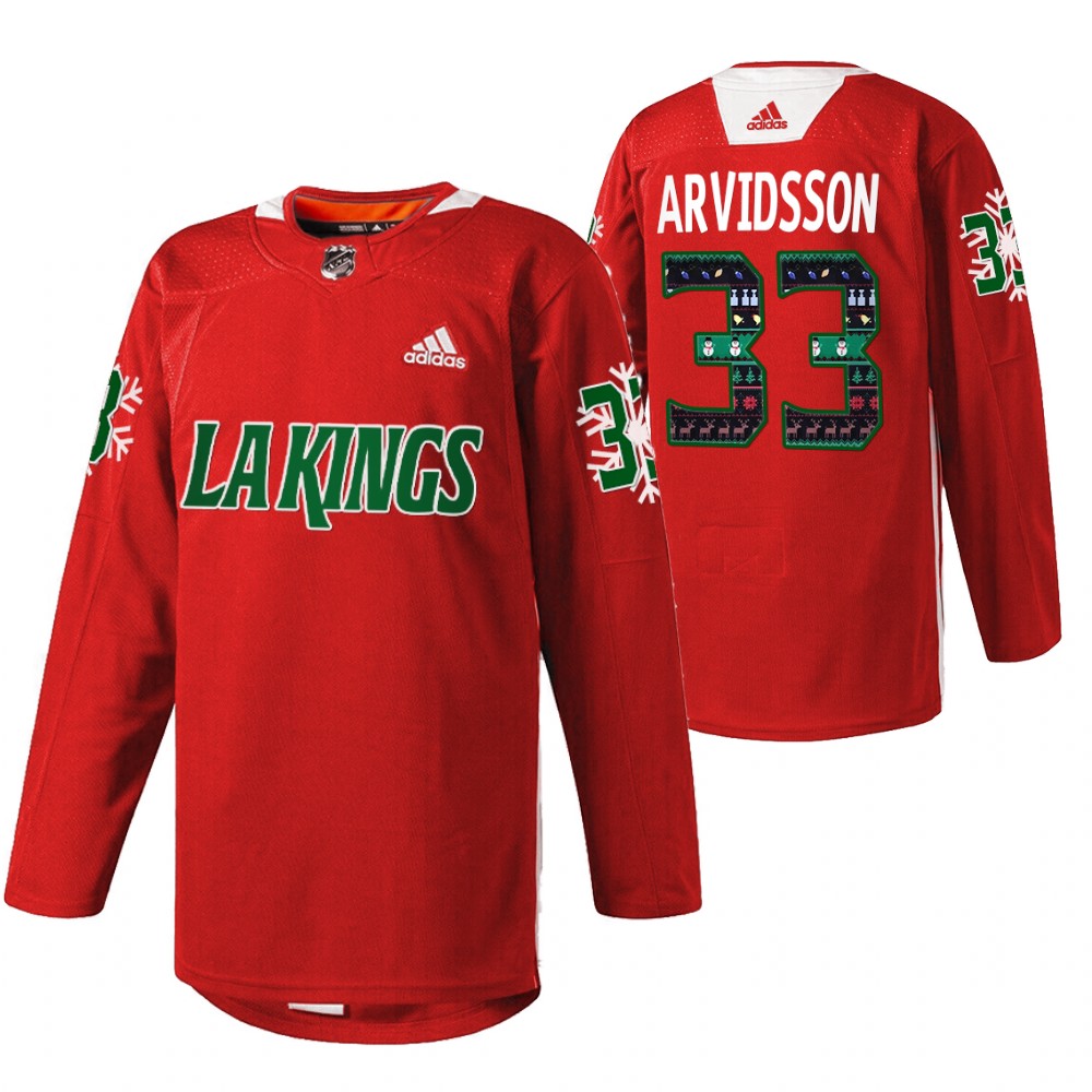 Kings Viktor Arvidsson Holiday Sweater Red Warm Up Jersey
