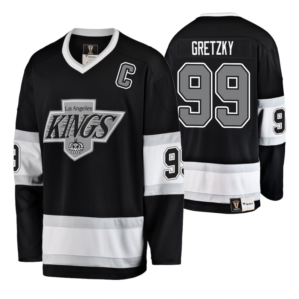 Kings Wayne Gretzky Black Premier Breakaway Player Heritage Jersey