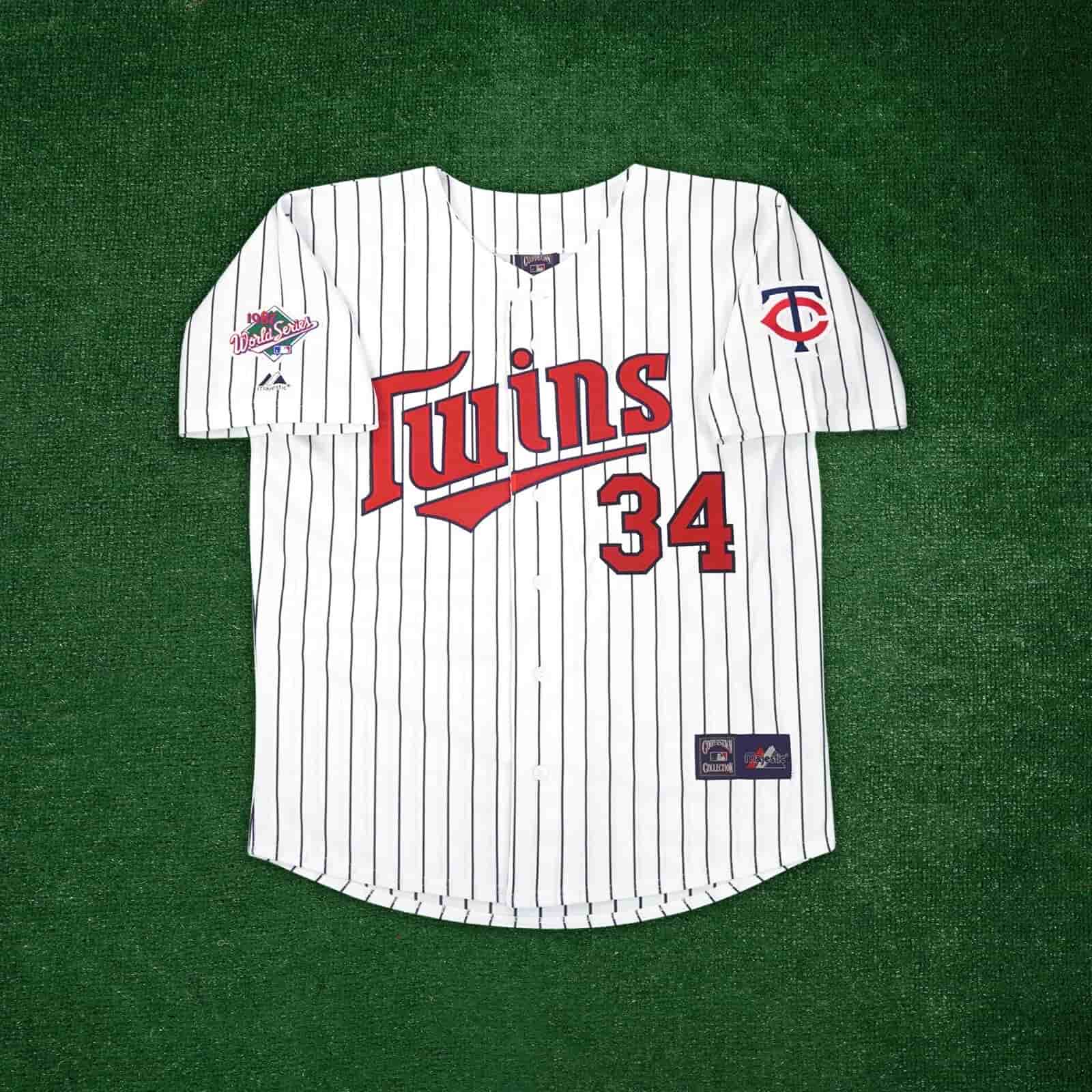 Kirby Puckett 1987 Minnesota Twins World Series Cooperstown Men's Home Jersey