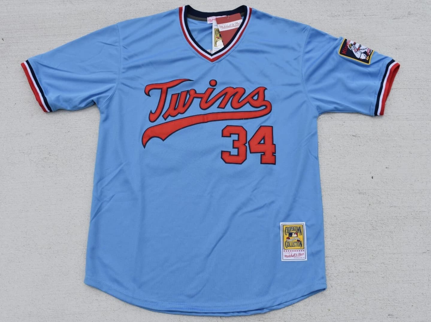 Kirby Puckett MN Minnesota Twins Baby Blue Baseball Jersey