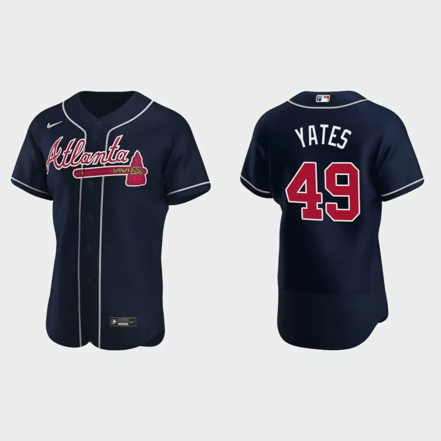 Kirby Yates Atlanta Braves Authentic Alternate Jersey – Navy