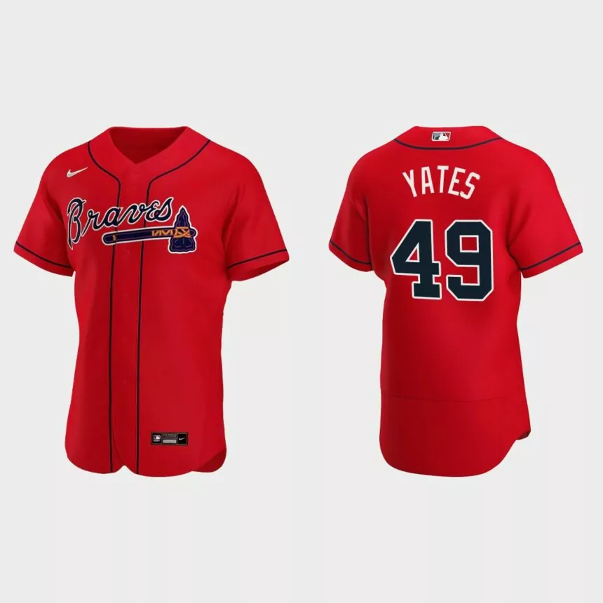 Kirby Yates Atlanta Braves Authentic Alternate Jersey – Red