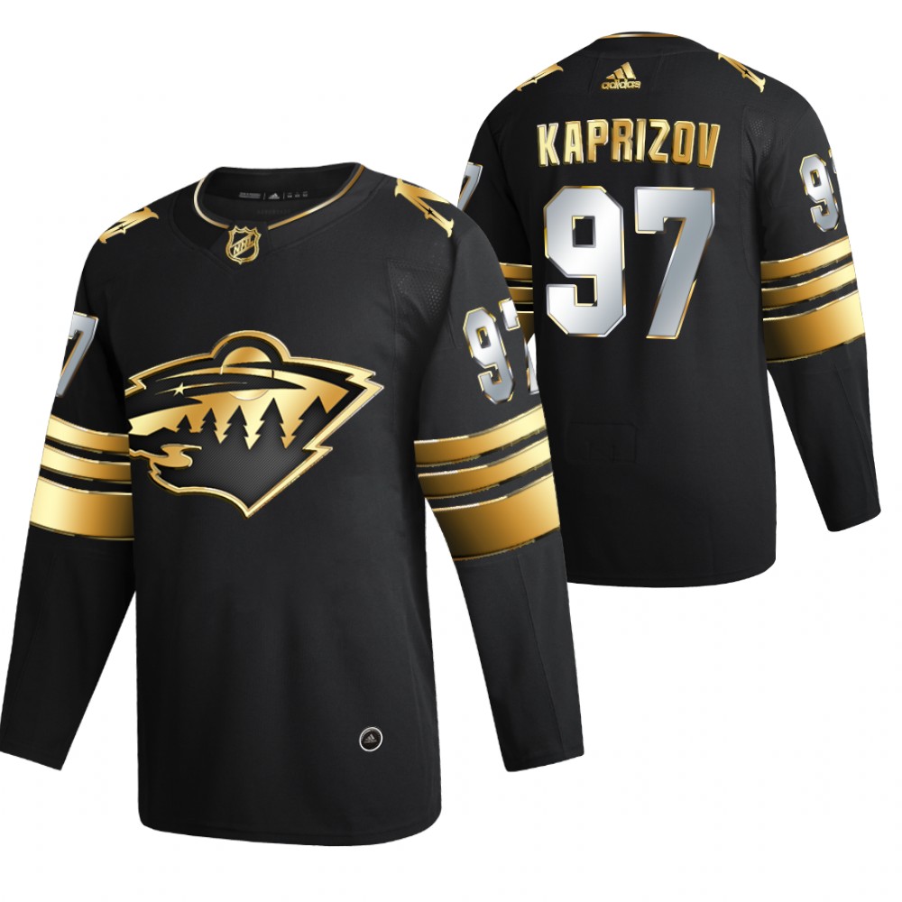 Kirill kaprizov Minnesota Wild Black 2021 Golden Edition Jersey Authentic