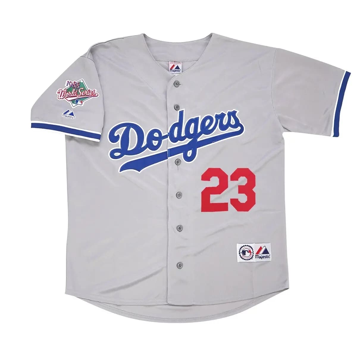 Kirk Gibson Los Angeles Dodgers 1988 World Series Grey Road Jersey Men's