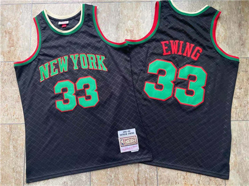 Knicks 33 Patrick Ewing Black 1991-92 Hardwood Classics Jersey