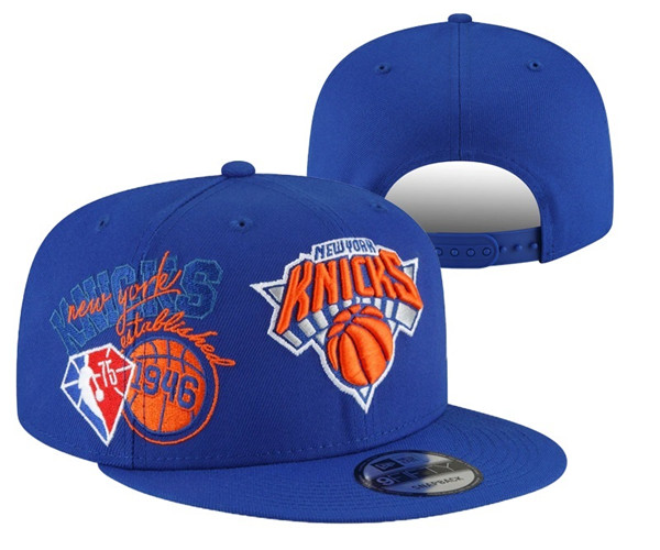 Knicks Blue Snapback Hat --YD