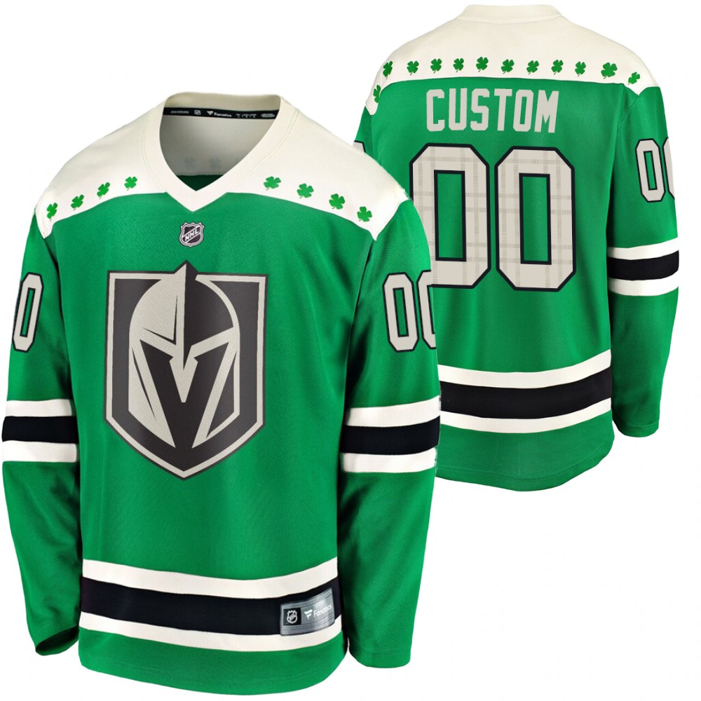Knights #00 Custom 2020 St. Patrick's Day Breakaway Jersey Green