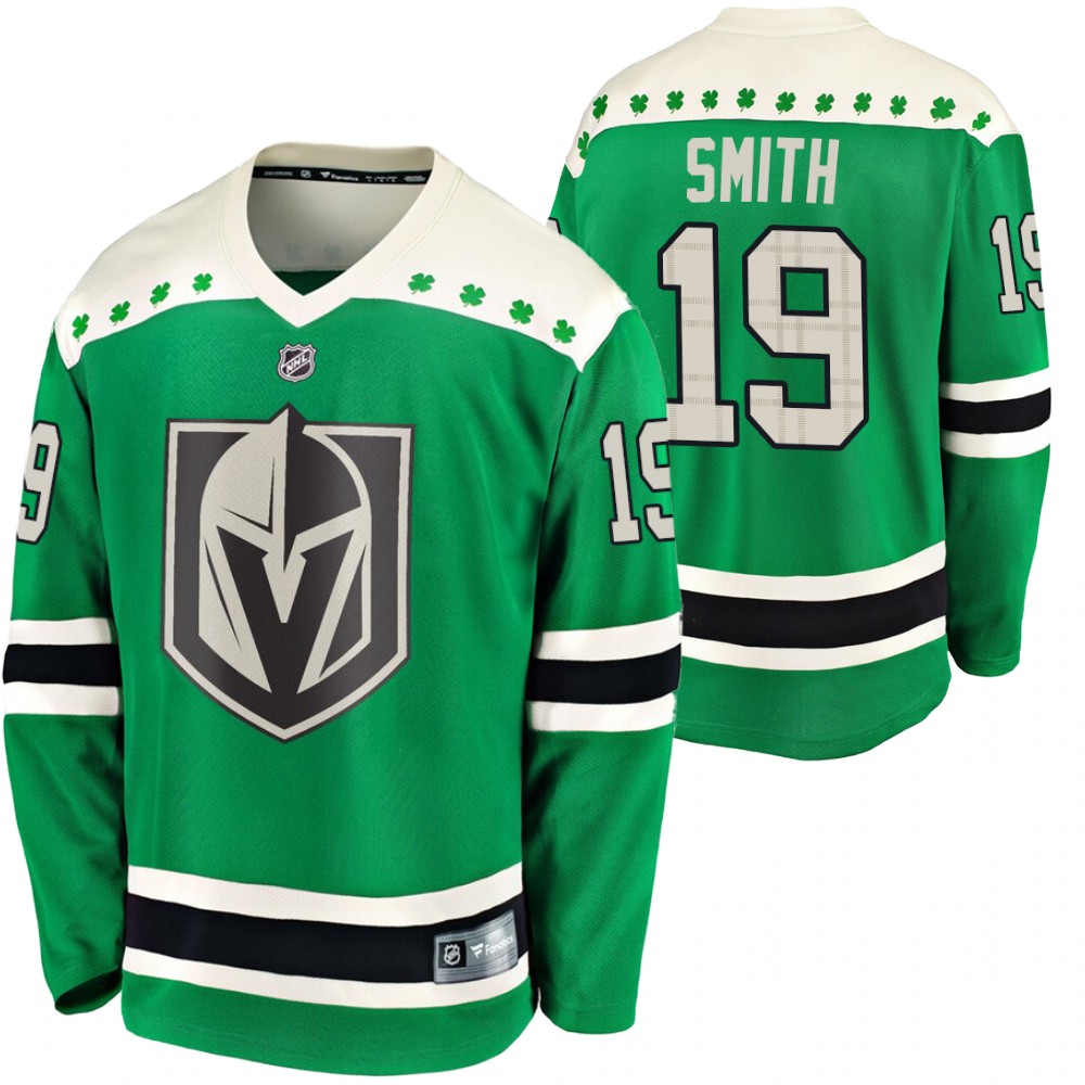 Knights #19 Reilly Smith 2020 St. Patrick's Day Breakaway Jersey Green