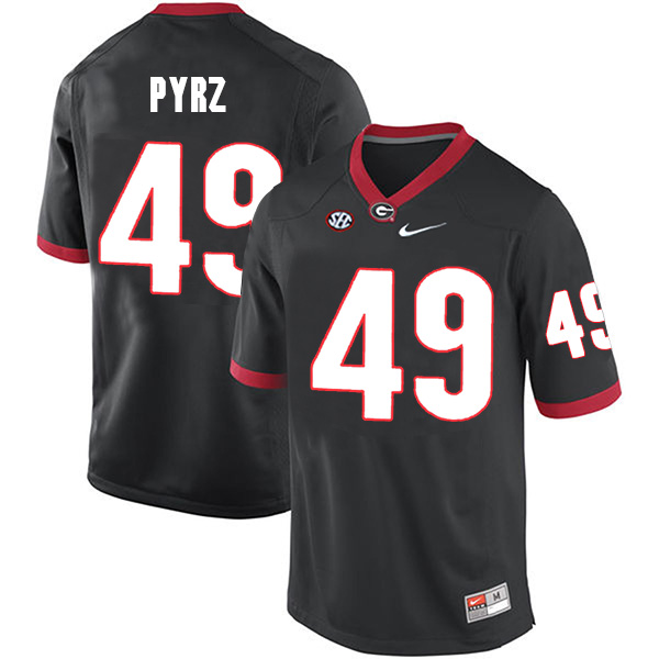Koby Pyrz Georgia Bulldogs Men's Jersey - #49 NCAA Black Limited Home