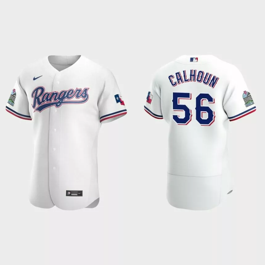 Kole Calhoun Texas Rangers Authentic Home Jersey – White