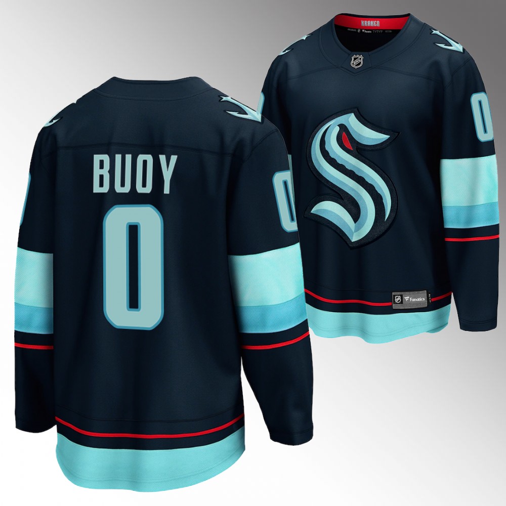 Kraken #0 Mascot Buoy Navy Home Jersey