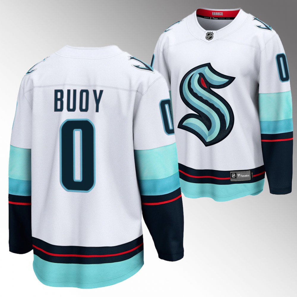 Kraken #0 Mascot Buoy White Away Jersey