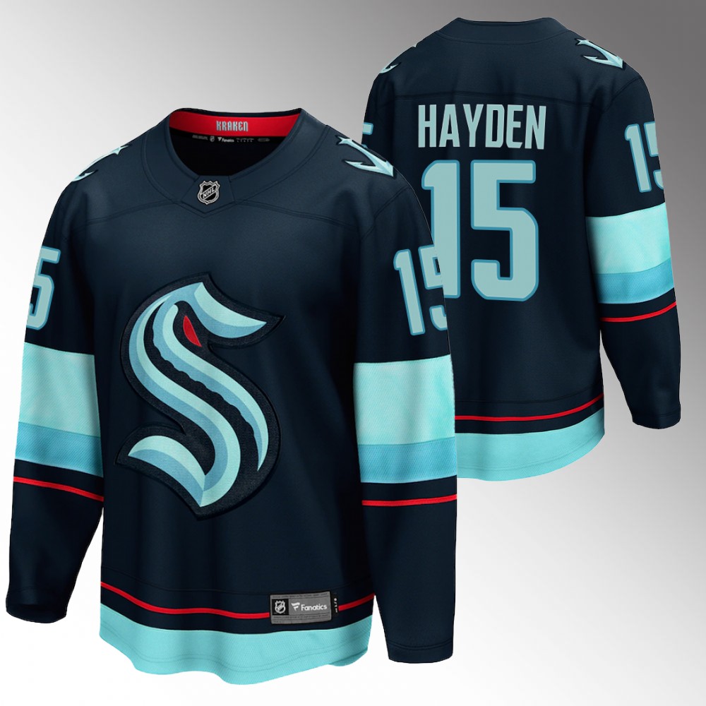 Kraken #15 John Hayden Navy Home Jersey
