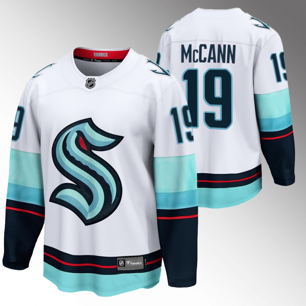 Kraken #19 Jared McCann White 2022 Away Jersey