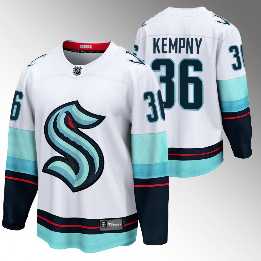 Kraken #36 Michal Kempny White Away Jersey