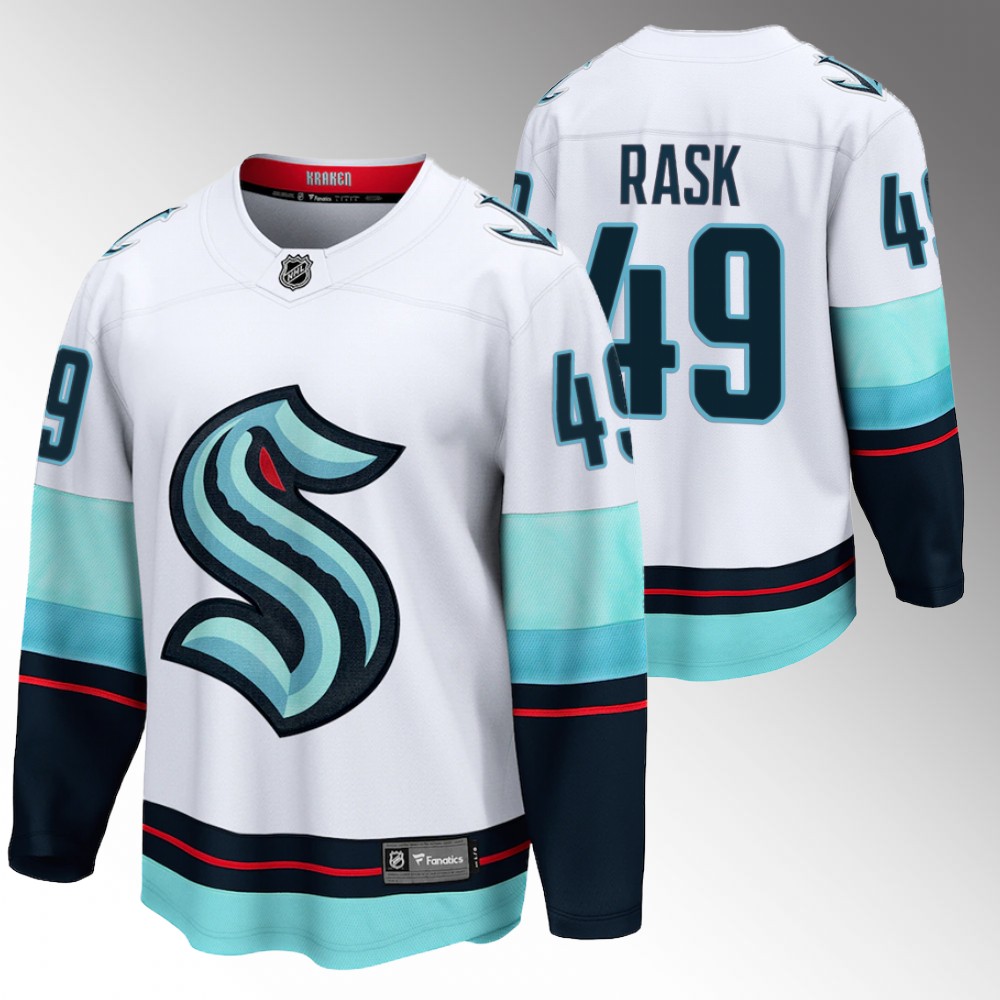 Kraken #49 Victor Rask White 2022 Away Jersey