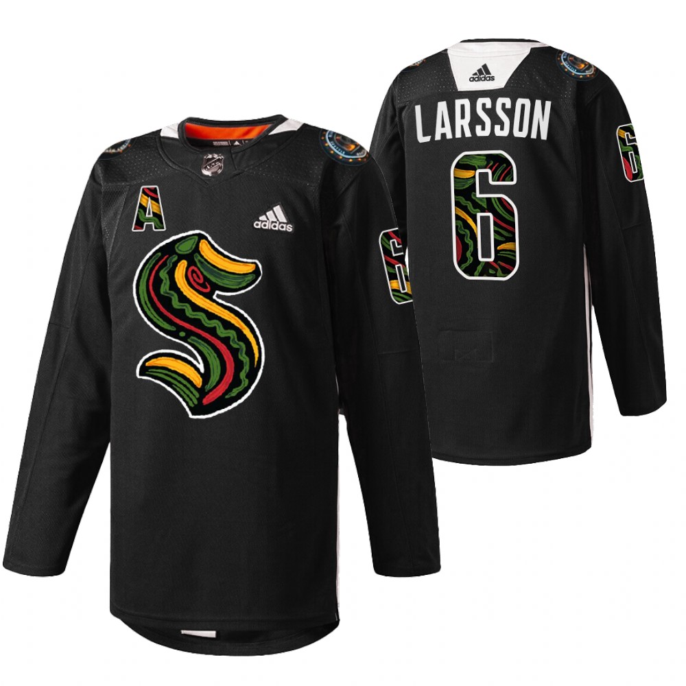 Kraken Adam Larsson Black History Month 2022 Black Limited Edition Jersey