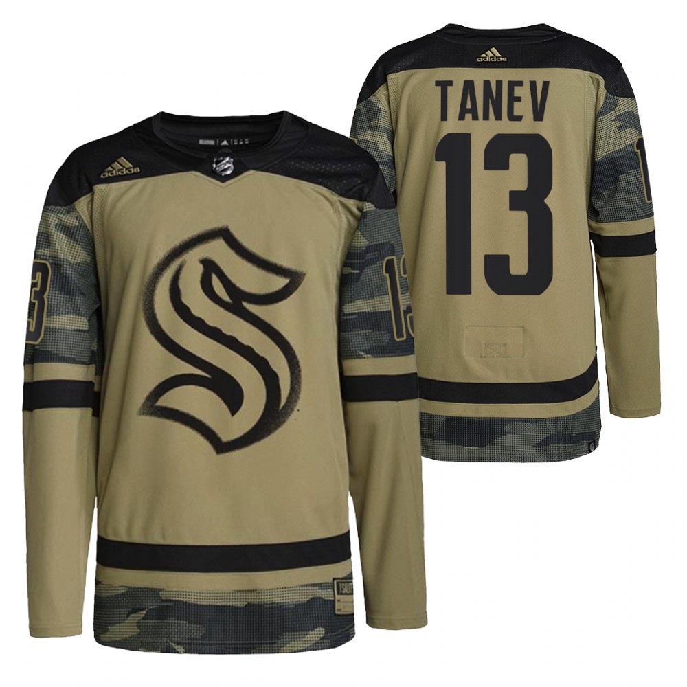 Kraken Brandon Tanev 2021-22 Salute To Service Camo Military Jersey