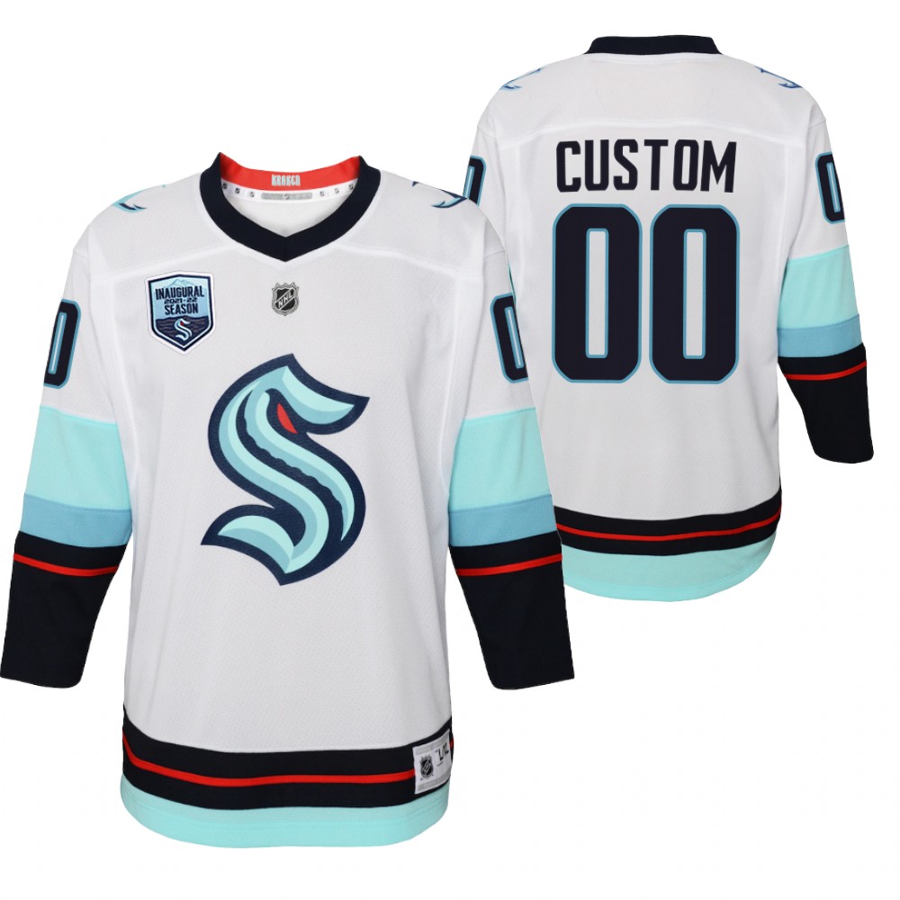 Kraken Custom 2021-22 Away Jersey Youth Replica